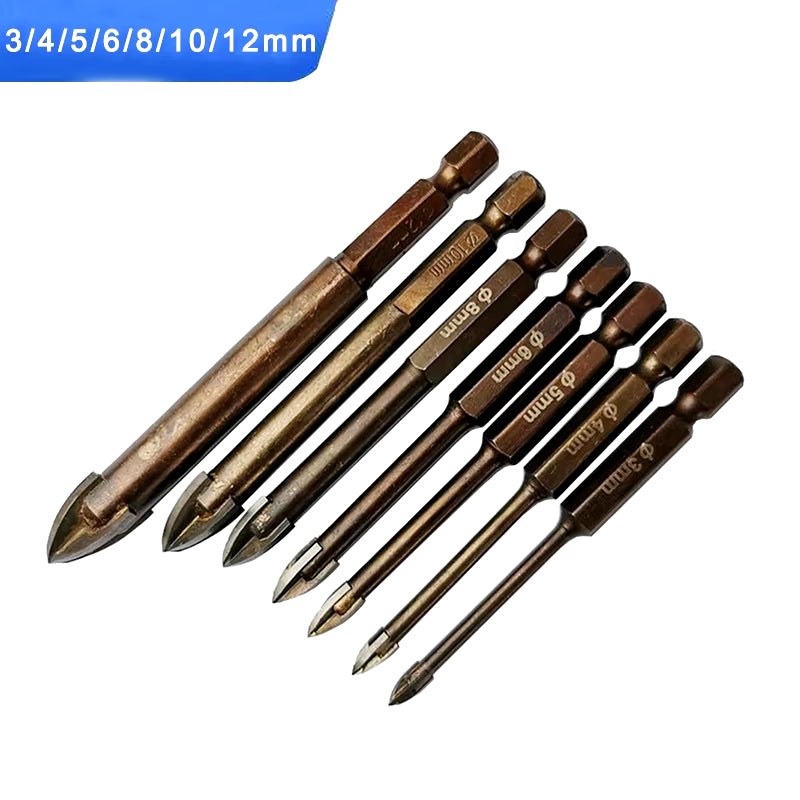 Multifunctional Cross Alloy Drill Bit Tip for Woodwork