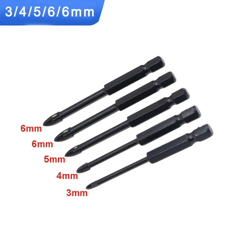 Multifunctional Cross Alloy Drill Bit Tip for Woodwork