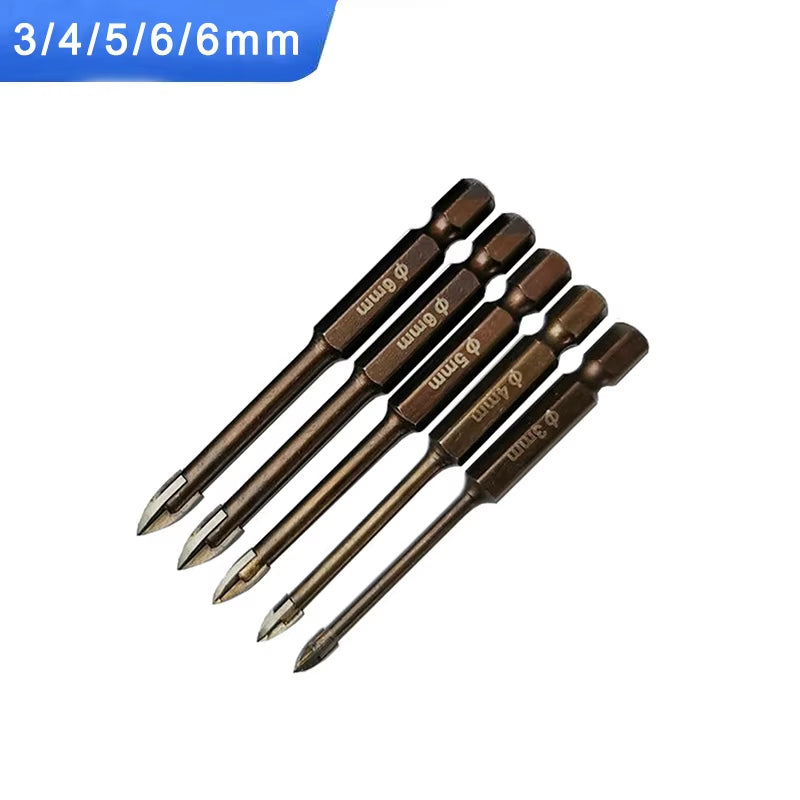 Multifunctional Cross Alloy Drill Bit Tip for Woodwork