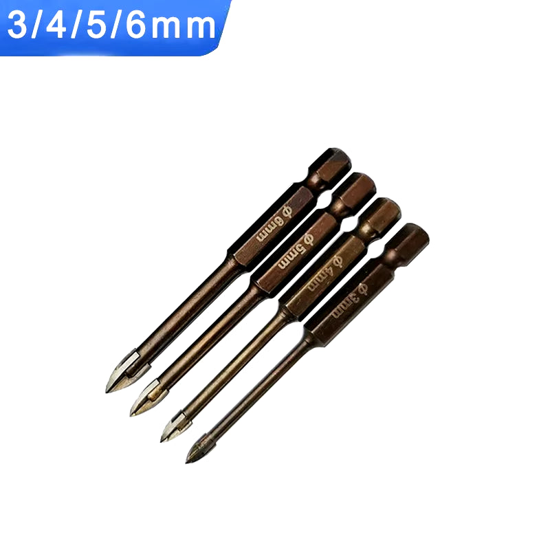 Multifunctional Cross Alloy Drill Bit Tip for Woodwork